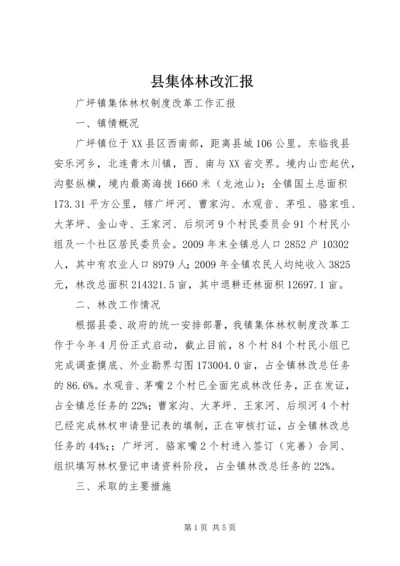 县集体林改汇报 (2).docx