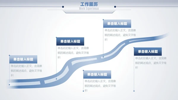 蓝色励志简约渐变大气商务风向前看汇报述职通用PPT模板述职报告