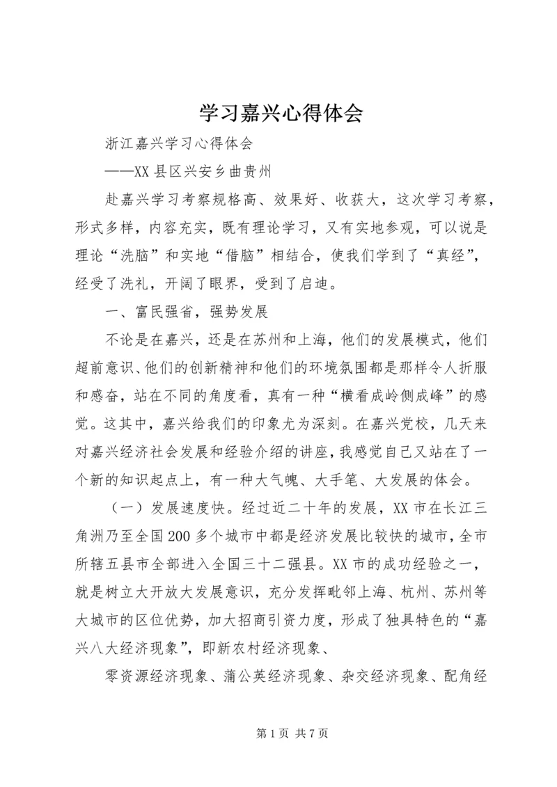 学习嘉兴心得体会 (6).docx