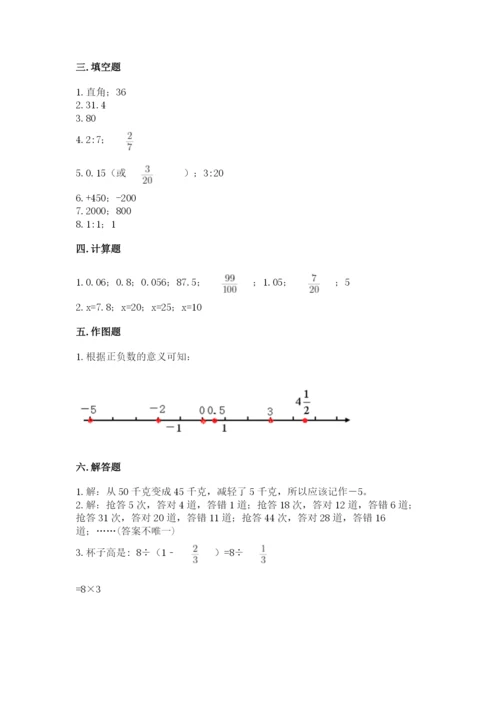 小升初六年级期末测试卷带答案.docx