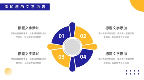 黄蓝创意竞聘述职报告PPT模板