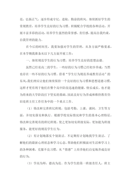 高二下学期班主任工作计划.docx