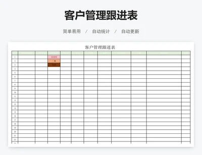 客户管理跟进表