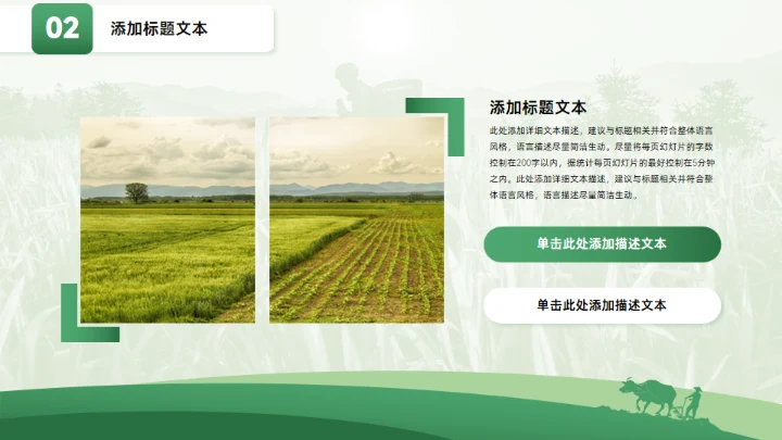 乡村振兴乡村工作汇报绿色通用PPT模板