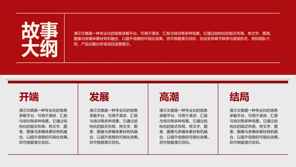 红色简约风读书分享会通用PPT模板