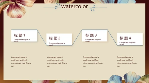 手绘水彩风纯棉家纺产品介绍动态PPT模板