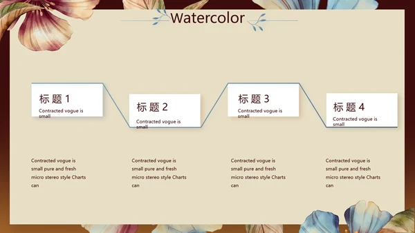 手绘水彩风纯棉家纺产品介绍动态PPT模板