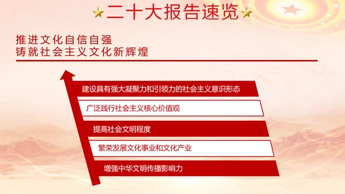 红色党代表大会报告速览解读PPT模板