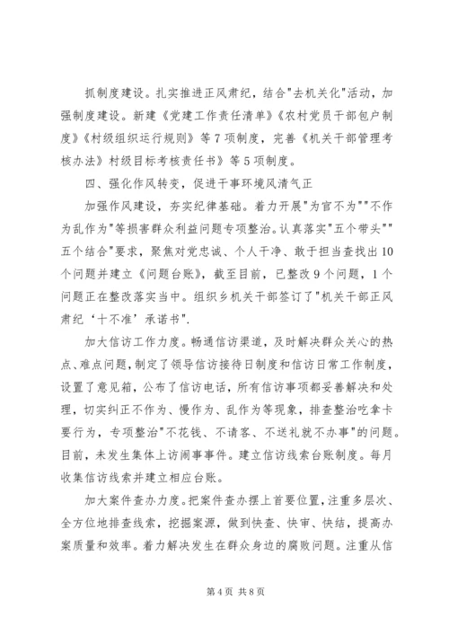 乡镇纪委书记纪律委员会会议工作报告.docx