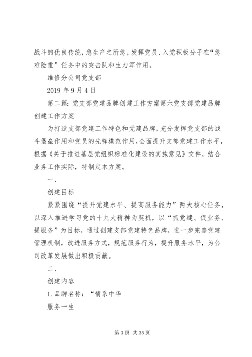 公司党支部党建品牌创建实施方案.docx