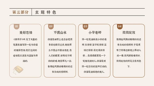 复古风怀旧简约草房子读书分享会PPT