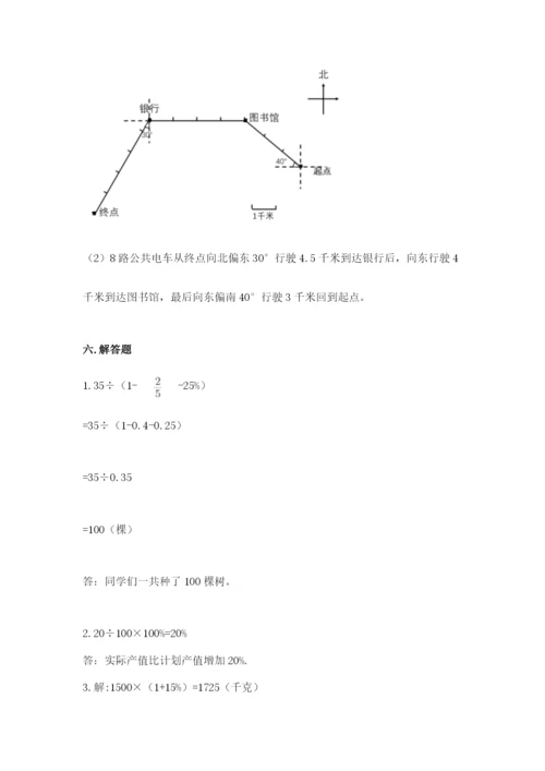 2022六年级上册数学期末测试卷审定版.docx