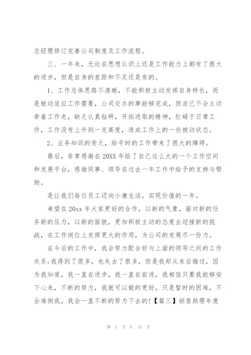 销售助理年度个人工作总结怎么写.docx