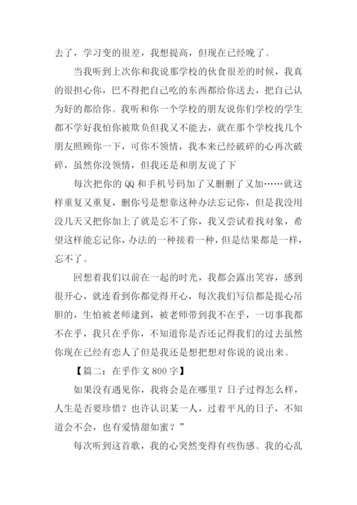 在乎作文800字0.docx