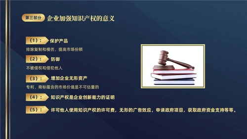 深蓝色简约商务426知识产权企业知识产权培训讲座PPT世界知识产权日