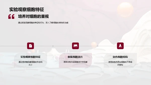 3D风生物医疗教学课件PPT模板