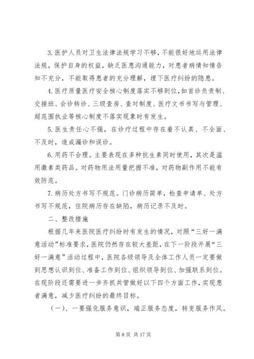 5市区医院医疗纠纷排查整改方案5篇.docx