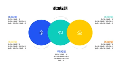 简约圆形维恩图3项PPT图文页