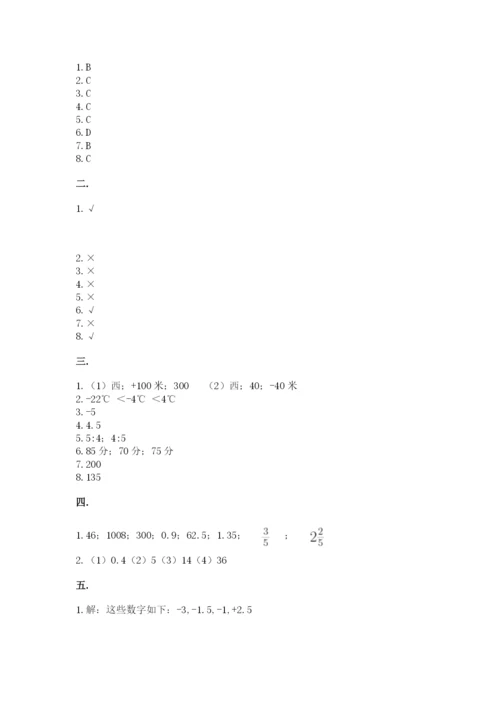 山东省济南市外国语学校小升初数学试卷附参考答案（预热题）.docx