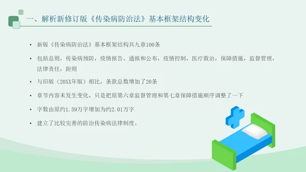 蓝绿色医疗插画风传染病防法法PPT模板法律