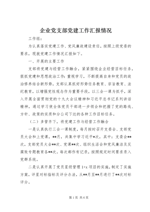 企业党支部党建工作汇报情况.docx