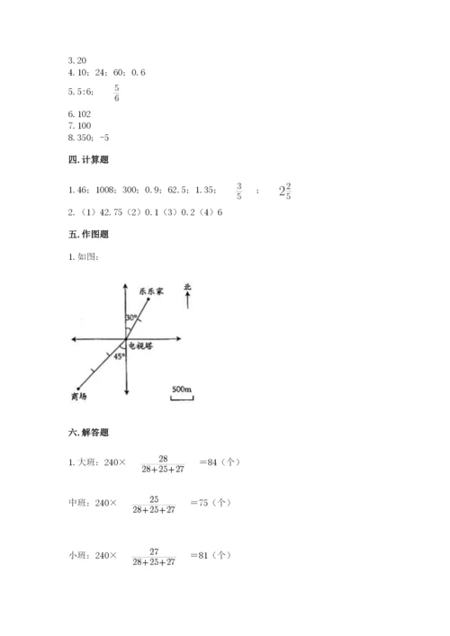 六年级下册数学期末测试卷含答案（典型题）.docx