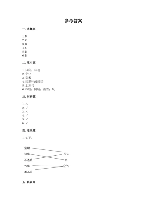 教科版小学三年级上册科学期末测试卷及参考答案（典型题）.docx