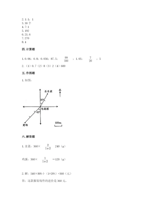 丹阳市六年级下册数学期末测试卷精品带答案.docx