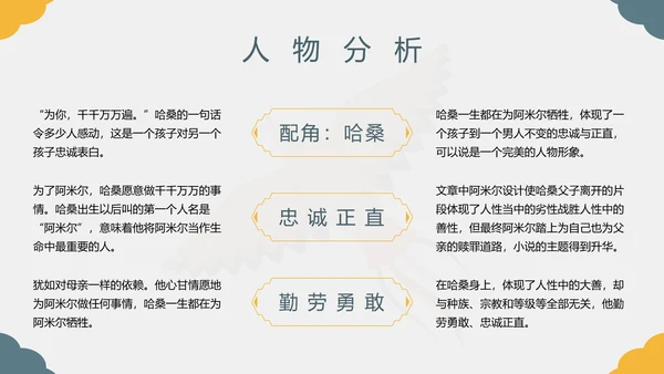 《追风筝的人》名著导读好书PPT模板