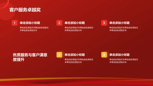 红色喜庆风企业表彰PPT模板