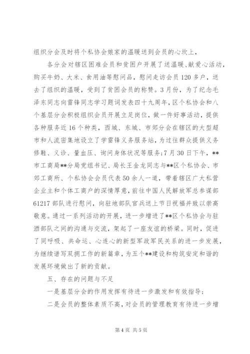 个私协会XX年工作总结.docx