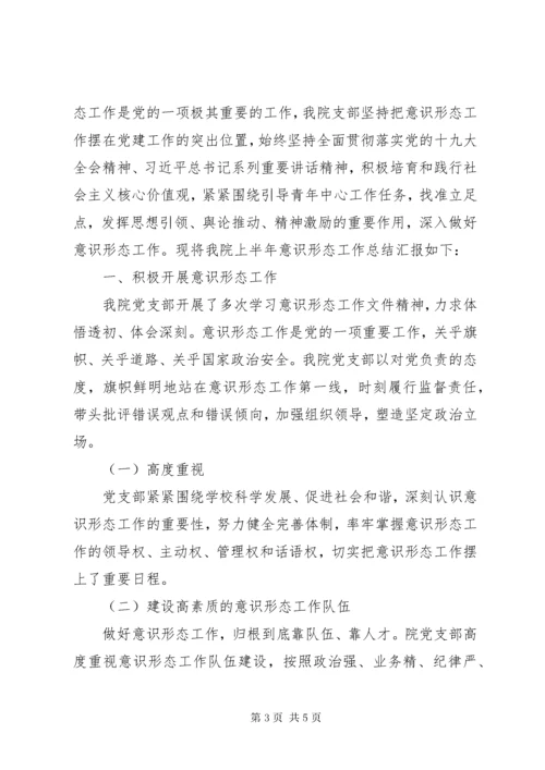 学院意识形态工作总结汇总.docx