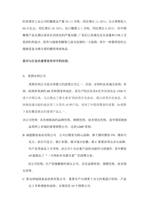 保健食品有限公司商业综合计划书.docx