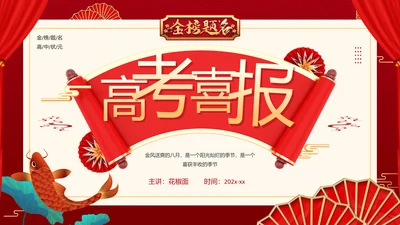 高考喜报PPT模板