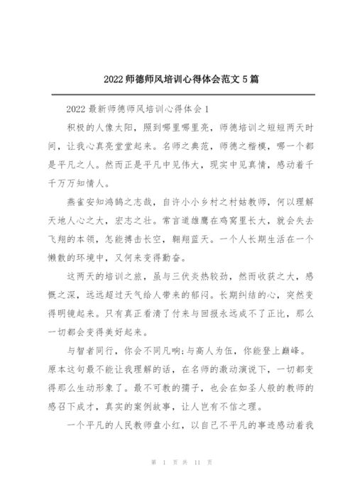 2022师德师风培训心得体会范文5篇.docx