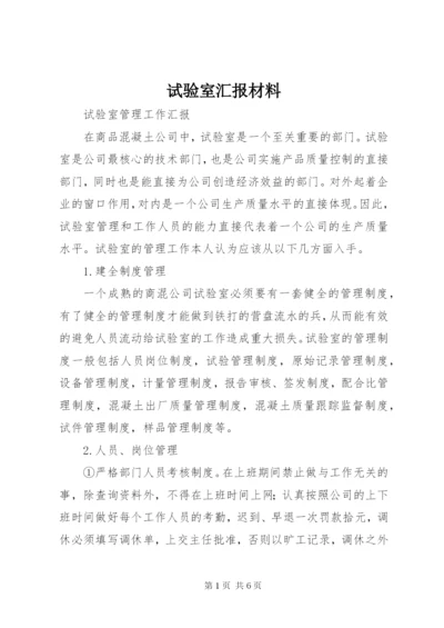 试验室汇报材料 (3).docx