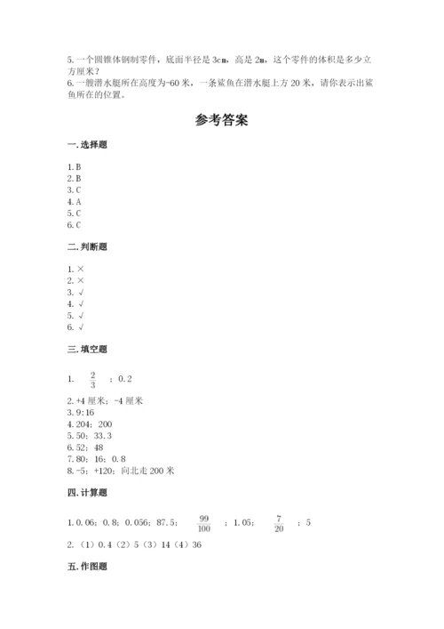 人教版六年级下册数学期末测试卷（中心小学）.docx