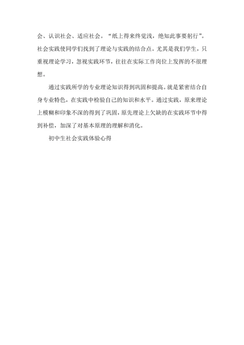 初中生社会实践体验心得5篇.docx