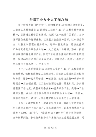 乡镇工业办个人工作总结.docx