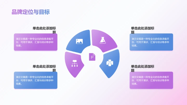 粉色渐变风企业品牌战略发布报告