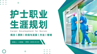 绿色商务风实拍医务工作者培训PPT职业规划
