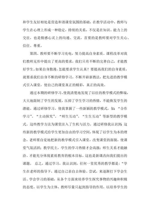 初中物理老师研修心得体会范文合集.docx