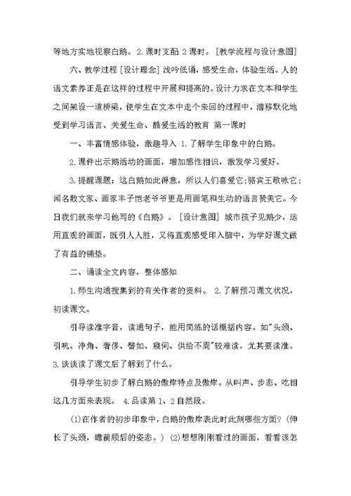 白鹅教学课件