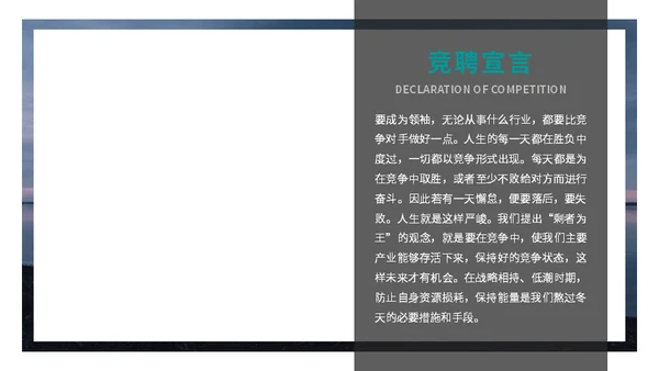 商务风岗位竞聘述职报告通用PPT模板