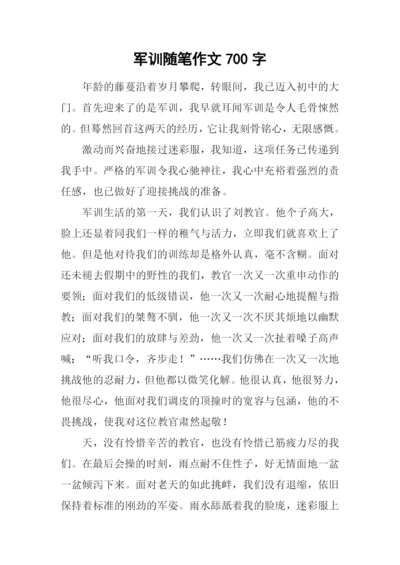 军训随笔作文700字.docx