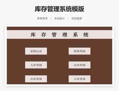 库存管理系统模版