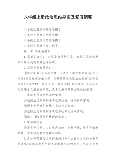 八年级上册政治思维导图及复习纲要.docx