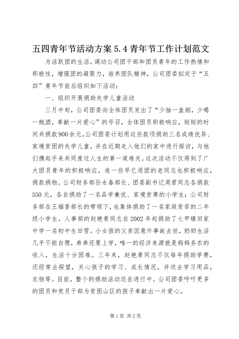 五四青年节活动方案5.docx