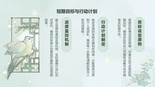绿色中国风述职报告