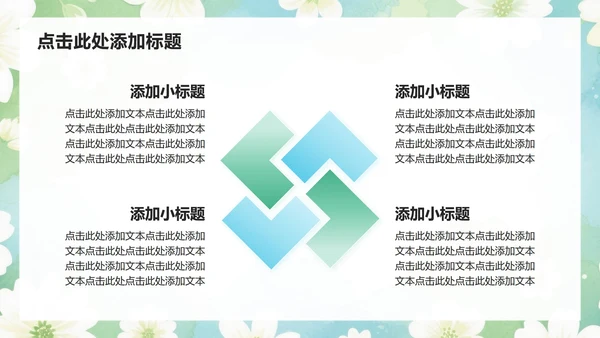 绿色小清新风开学自我介绍汇报PPT模板